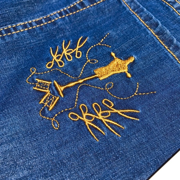 Scissor Scriptor Jeans Gold Edition Limited Sz 34 - Picture 4 of 8